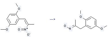 Benzene,1,4-dimethoxy-2-(2-nitro-1-propen-1-yl)- can be used to produce (2,5-dimethoxy-phenyl)-acetone oxime